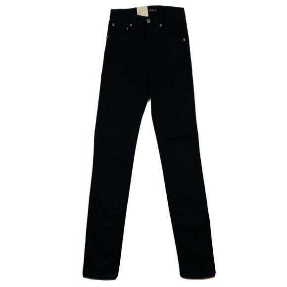 Nudie Jeans Hightop Hilde Black Stretch Organic Denim Jeans Size 28X32 NWT - Picture 1 of 5